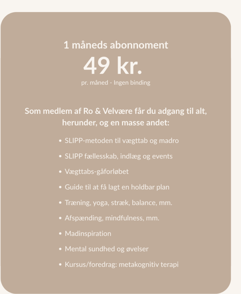 Information om medlemskaber for 1 måned