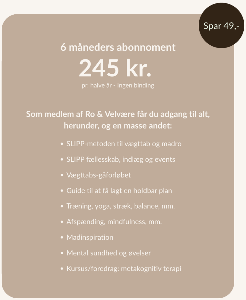 Information om medlemskab for 6 måneder